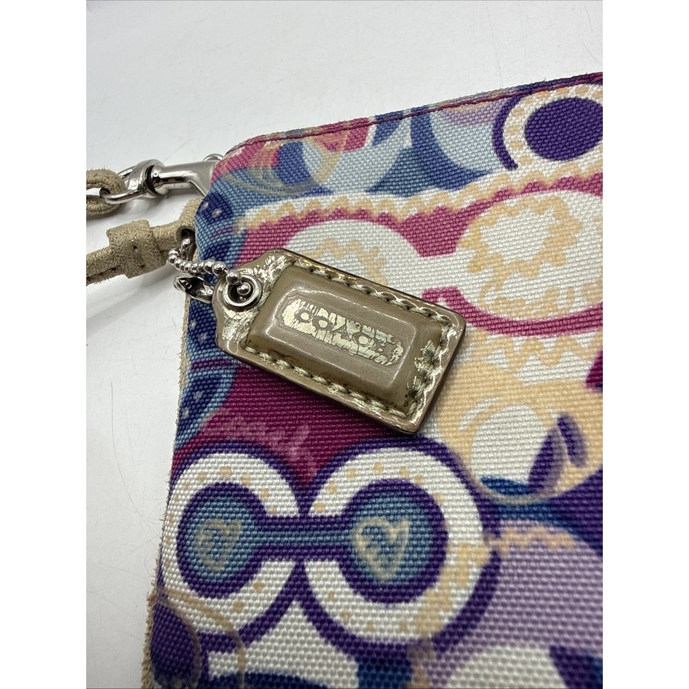 Vintage Coach Poppy Colorful Wristlet Purse Clutch Y2K - Picture 8 of 12